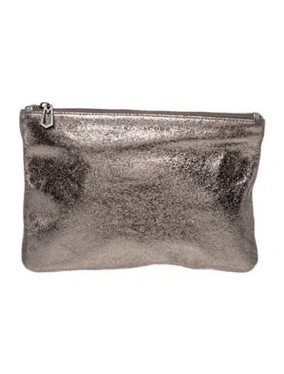 Pre-owned Marc Jacobs Leather Clutch In Brown/metallic