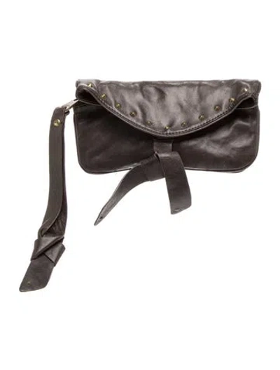 Pre-owned Marc Jacobs Leather Clutch In Grey