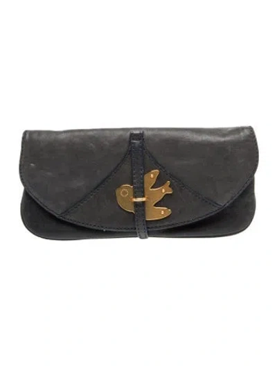 Pre-owned Marc Jacobs Leather Clutch In Grey