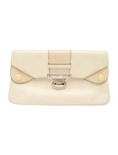 Pre-owned Marc Jacobs Leather Clutch In Neutral