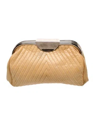 Pre-owned Marc Jacobs Leather Clutch In Neutrals
