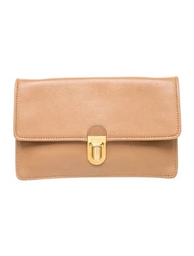 Pre-owned Marc Jacobs Leather Clutch In Neutrals