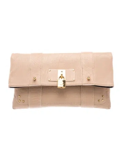 Pre-owned Marc Jacobs Leather Clutch In Neutrals
