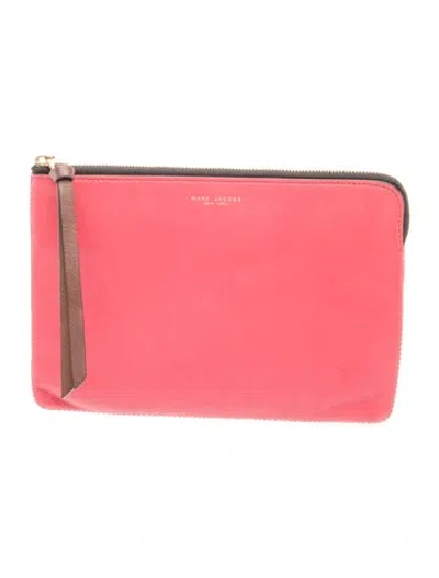 Pre-owned Marc Jacobs Leather Clutch In Red