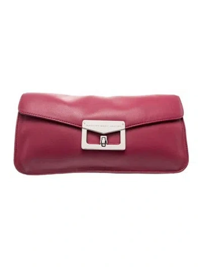 Pre-owned Marc Jacobs Leather Clutch In Red