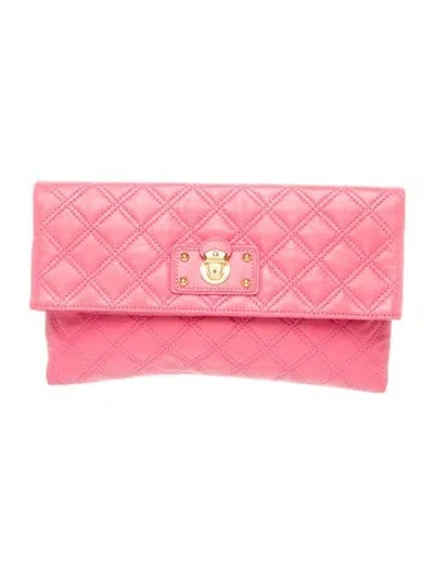 Pre-owned Marc Jacobs Leather Clutch In Red