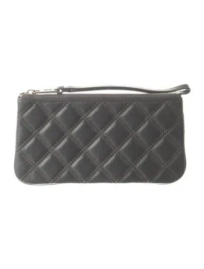 Pre-owned Marc Jacobs Leather Clutch Small In Gray