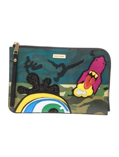 Pre-owned Marc Jacobs Leather Clutch W/ Tags In Green