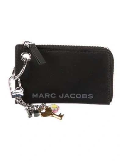 Pre-owned Marc Jacobs Leather Coin Pouch In Black