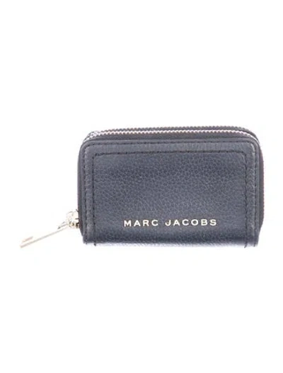 Pre-owned Marc Jacobs Leather Coin Pouch In Black