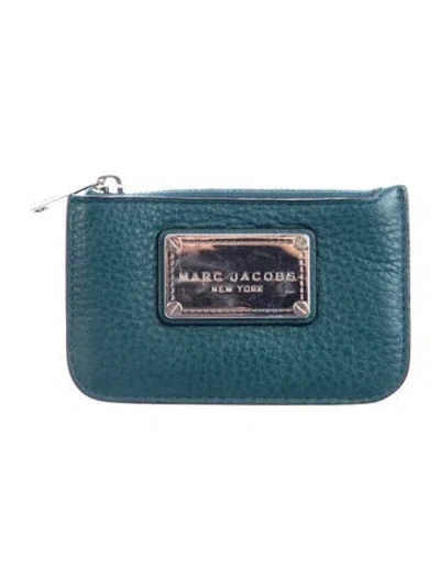 Pre-owned Marc Jacobs Leather Coin Pouch In Blue