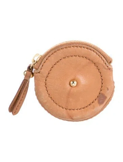Pre-owned Marc Jacobs Leather Coin Pouch In Brown