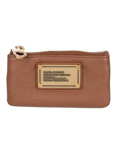 Pre-owned Marc Jacobs Leather Coin Pouch In Brown