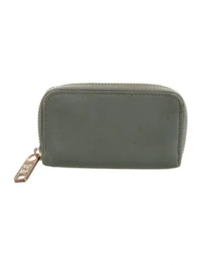 Pre-owned Marc Jacobs Leather Coin Pouch In Green
