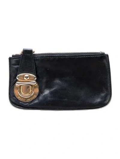 Pre-owned Marc Jacobs Leather Coin Purse In Blue