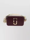 Marc Jacobs Leather Color Block Shoulder Bag In Burgundy