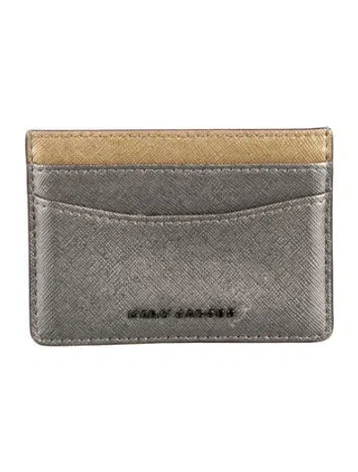 Pre-owned Marc Jacobs Leather Colorblock Pattern Card Holder In Multi