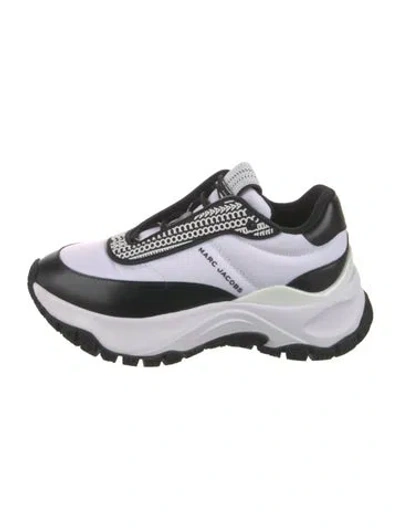 Pre-owned Marc Jacobs Leather Colorblock Pattern Chunky Sneakers In White