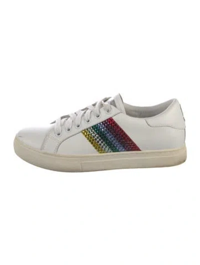 Pre-owned Marc Jacobs Leather Colorblock Pattern Sneakers In Neutral