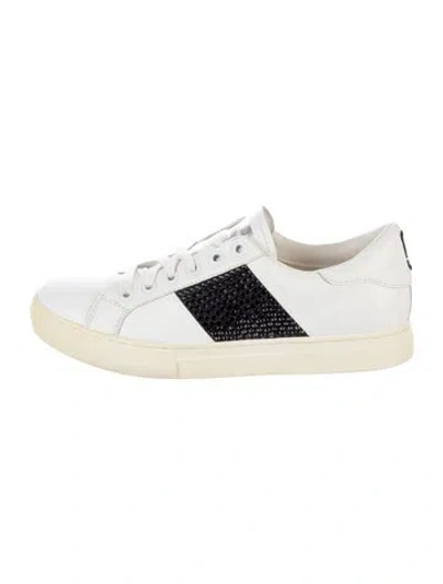 Pre-owned Marc Jacobs Leather Colorblock Pattern Sneakers In White