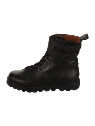 Pre-owned Marc Jacobs Leather Combat Boots In Black