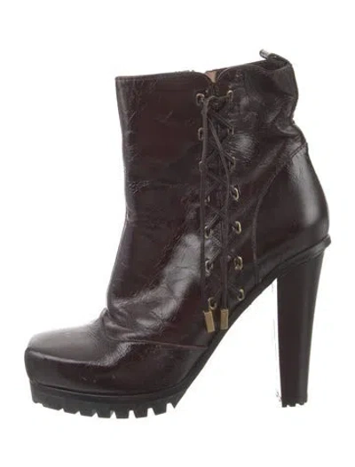 Pre-owned Marc Jacobs Leather Combat Boots In Multi