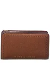 Marc Jacobs Medium Leather Flat Wallet In Brown