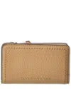 Marc Jacobs Leather Compact Wallet In Brown