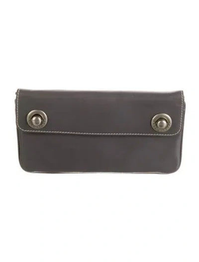 Pre-owned Marc Jacobs Leather Compact Wallet In Gray