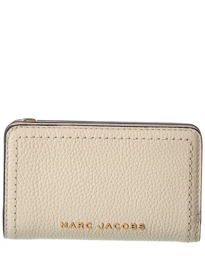 Marc Jacobs Leather Compact Wallet In Neutral