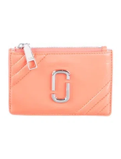 Pre-owned Marc Jacobs Leather Compact Wallet In Orange