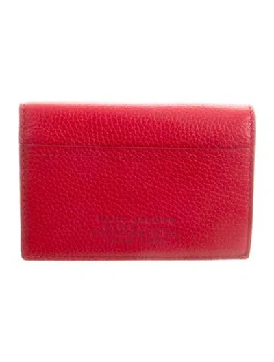 Pre-owned Marc Jacobs Leather Compact Wallet In Red