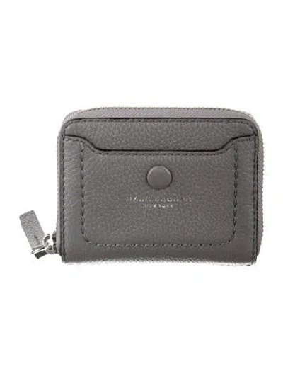 Pre-owned Marc Jacobs Leather Compact Wallet W/ Tags In Gray
