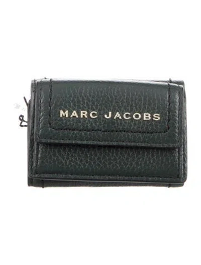 Pre-owned Marc Jacobs Leather Compact Wallet W/ Tags In Green