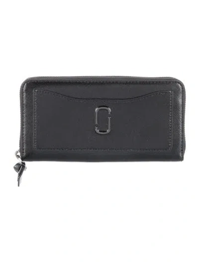 Pre-owned Marc Jacobs Leather Continental Wallet In Black