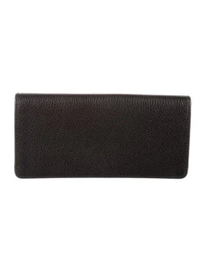 Pre-owned Marc Jacobs Leather Continental Wallet In Black