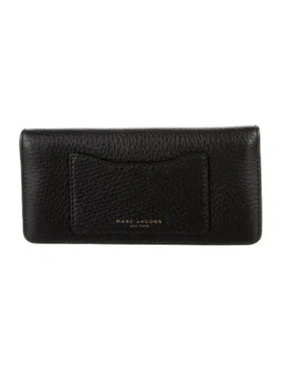 Pre-owned Marc Jacobs Leather Continental Wallet In Black