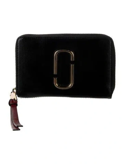 Pre-owned Marc Jacobs Leather Continental Wallet In Black
