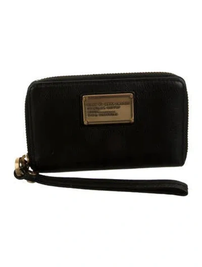 Pre-owned Marc Jacobs Leather Continental Wallet In Black