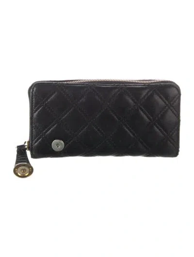 Pre-owned Marc Jacobs Leather Continental Wallet In Black