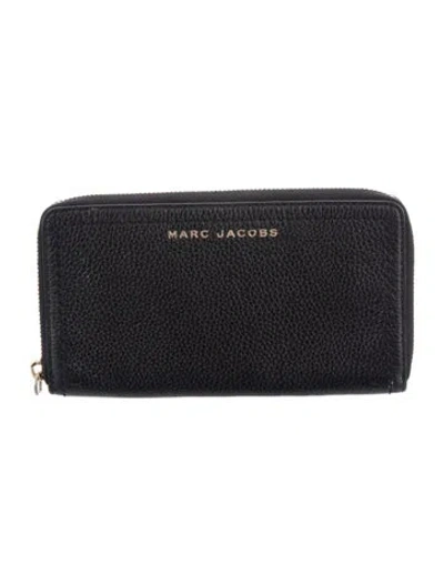 Pre-owned Marc Jacobs Leather Continental Wallet In Black