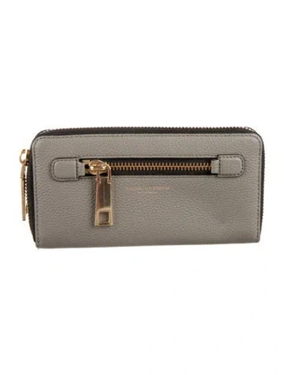 Pre-owned Marc Jacobs Leather Continental Wallet In Gray