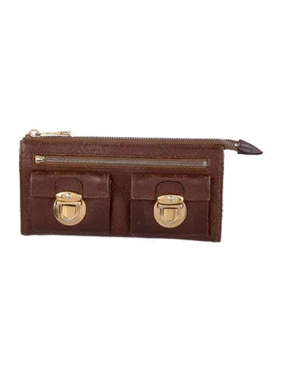 Pre-owned Marc Jacobs Leather Continental Wallet In Multi