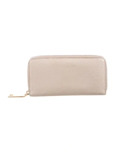 Pre-owned Marc Jacobs Leather Continental Wallet In Neutral