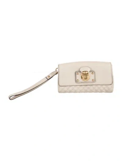 Pre-owned Marc Jacobs Leather Continental Wallet In Neutral