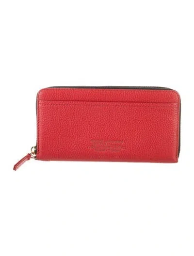 Pre-owned Marc Jacobs Leather Continental Wallet In Red
