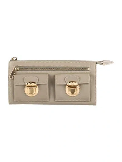Pre-owned Marc Jacobs Leather Continental Wallet W/ Tags In Green