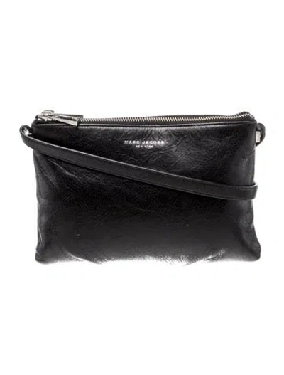 Pre-owned Marc Jacobs Leather Crossbody Bag In Black