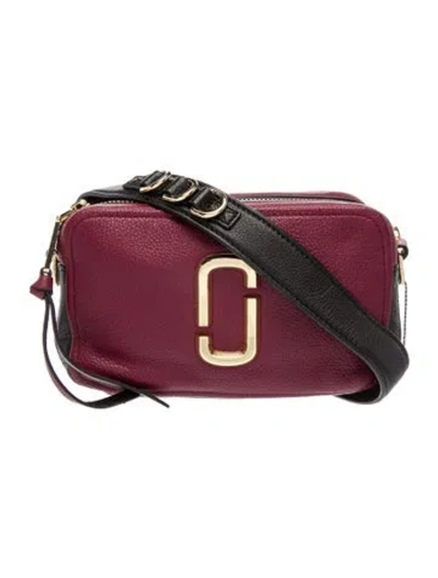 Pre-owned Marc Jacobs Leather Crossbody Bag In Burgundy