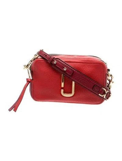 Pre-owned Marc Jacobs Leather Crossbody Bag In Burgundy